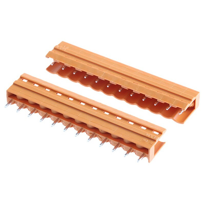 Weidmuller 5.08mm Pitch 12 Way Pluggable Terminal Block, Header, Through Hole, Solder Termination