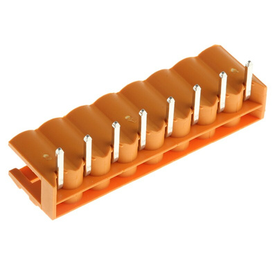 Weidmuller 5.08mm Pitch 8 Way Right Angle Pluggable Terminal Block, Header, Through Hole, Solder Termination