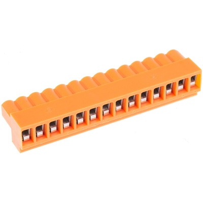 Weidmuller 5.08mm Pitch 14 Way Pluggable Terminal Block, Plug, Cable Mount, Screw Down Termination