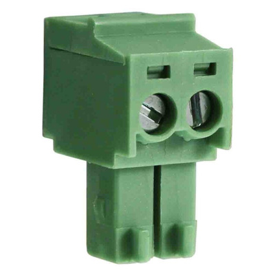 RS PRO 3.5mm Pitch 2 Way Pluggable Terminal Block, Plug, Through Hole, Screw Termination