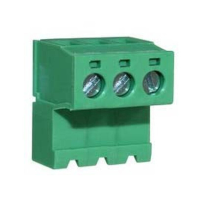 RS PRO 5.08mm Pitch 3 Way Right Angle Pluggable Terminal Block, Inverted Plug, Through Hole, Screw Termination