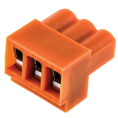 Weidmuller 5.08mm Pitch 3 Way Pluggable Terminal Block, Plug, Cable Mount, Screw Down Termination