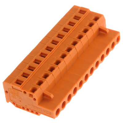 Wago 5.08mm Pitch 12 Way Pluggable Terminal Block, Plug, Cable Mount, Spring Cage Termination