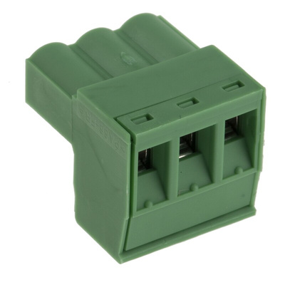 Phoenix Contact 5.08mm Pitch 3 Way Right Angle Pluggable Terminal Block, Plug, Cable Mount, Screw Termination