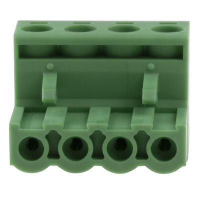 Phoenix Contact 5.08mm Pitch 4 Way Pluggable Terminal Block, Plug, Cable Mount, Screw Termination