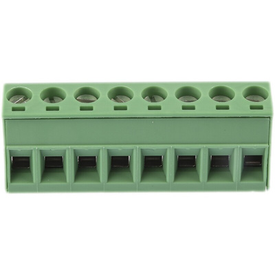 Phoenix Contact 5.08mm Pitch 8 Way Pluggable Terminal Block, Plug, Cable Mount, Screw Termination