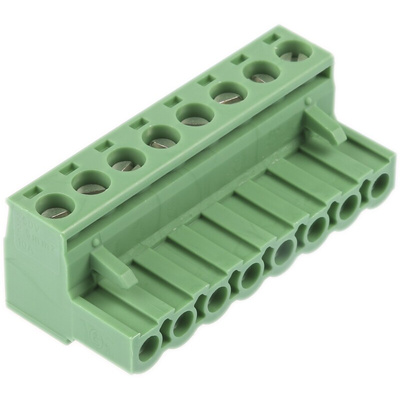 Phoenix Contact 5.08mm Pitch 8 Way Pluggable Terminal Block, Plug, Cable Mount, Screw Termination
