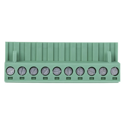 Phoenix Contact 5.08mm Pitch 10 Way Pluggable Terminal Block, Plug, Cable Mount, Screw Termination