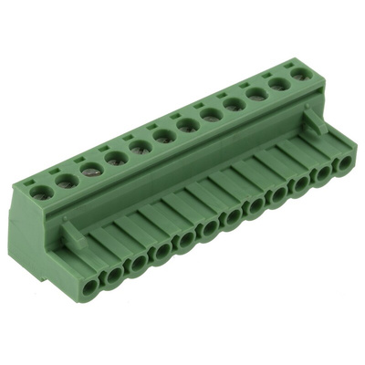 Phoenix Contact 5.08mm Pitch 12 Way Pluggable Terminal Block, Plug, Cable Mount, Screw Termination