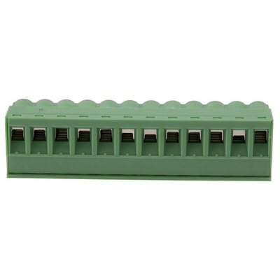 Phoenix Contact 5.08mm Pitch 12 Way Pluggable Terminal Block, Plug, Cable Mount, Screw Termination