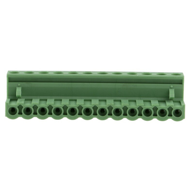 Phoenix Contact 5.08mm Pitch 12 Way Pluggable Terminal Block, Plug, Cable Mount, Screw Termination