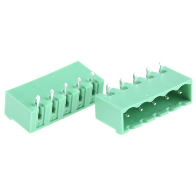 Phoenix Contact 5.08mm Pitch 5 Way Right Angle Pluggable Terminal Block, Header, Solder Termination
