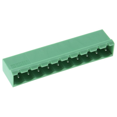 Phoenix Contact 5.08mm Pitch 10 Way Right Angle Pluggable Terminal Block, Header, Solder Termination