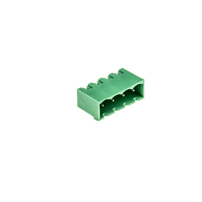 Phoenix Contact 5.08mm Pitch 4 Way Pluggable Terminal Block, Header, DIN Rail, Solder Termination