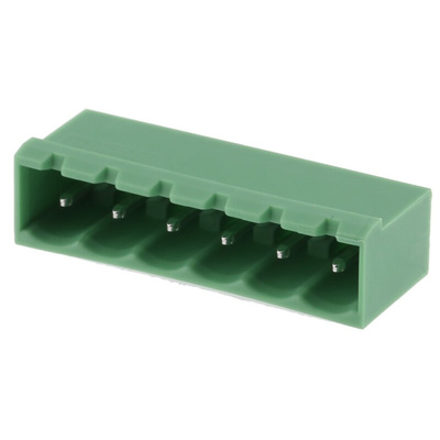 Phoenix Contact 5.08mm Pitch 6 Way Pluggable Terminal Block, Header, Wave Soldering, Solder Termination