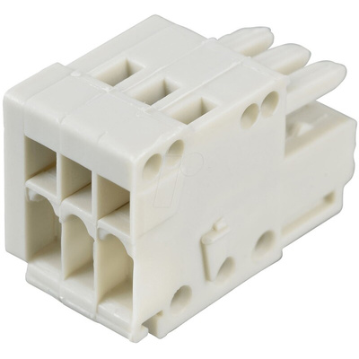 Wago 2.5mm Pitch 3 Way Pluggable Terminal Block, Plug, Cable Mount