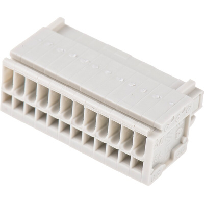 Wago 2.5mm Pitch 12 Way Pluggable Terminal Block, Plug, Cable Mount