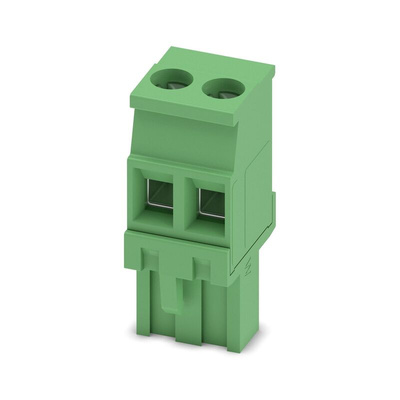 Phoenix Contact 5.08mm Pitch 2 Way Pluggable Terminal Block, Plug, Cable Mount, Screw Termination