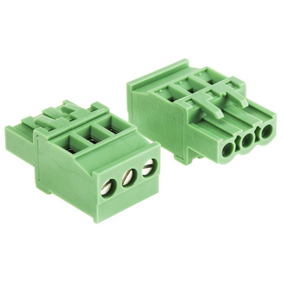 Phoenix Contact 5.08mm Pitch 3 Way Pluggable Terminal Block, Plug, Cable Mount, Screw Down Termination