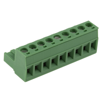 Phoenix Contact 5.08mm Pitch 9 Way Pluggable Terminal Block, Plug, Cable Mount, Screw Termination
