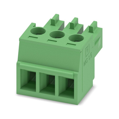 Phoenix Contact 3.81mm Pitch 3 Way Pluggable Terminal Block, Plug, Cable Mount, Screw Termination