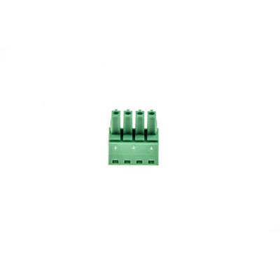 Phoenix Contact 3.81mm Pitch 4 Way Pluggable Terminal Block, Plug, Cable Mount, Screw Termination