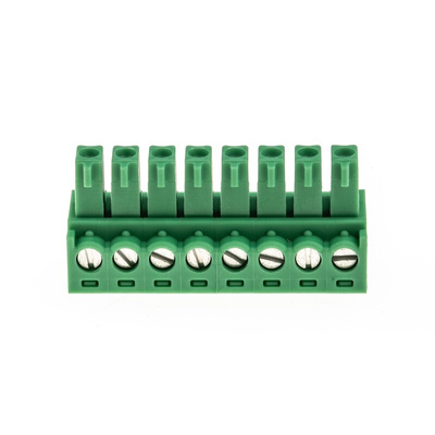 Phoenix Contact 3.81mm Pitch 8 Way Pluggable Terminal Block, Plug, Cable Mount, Screw Termination