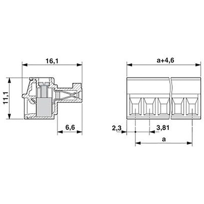 Phoenix Contact 3.81mm Pitch 10 Way Pluggable Terminal Block, Plug, Cable Mount, Screw Termination