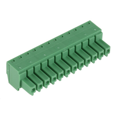 Phoenix Contact 3.81mm Pitch 12 Way Pluggable Terminal Block, Plug, Cable Mount, Screw Termination