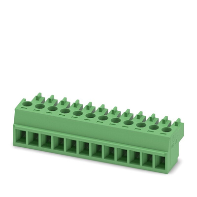 Phoenix Contact 3.81mm Pitch 12 Way Pluggable Terminal Block, Plug, Cable Mount, Screw Termination
