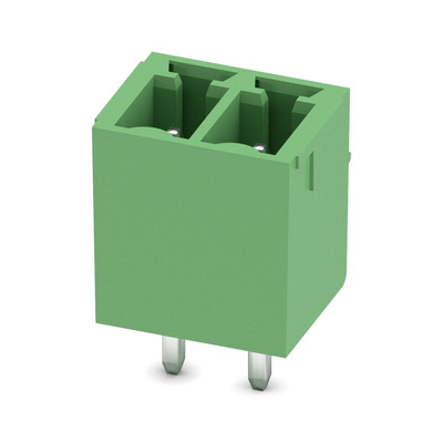Phoenix Contact 3.81mm Pitch 2 Way Pluggable Terminal Block, Header, Cable Mount, Solder Termination