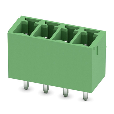 Phoenix Contact 3.81mm Pitch 4 Way Pluggable Terminal Block, Header, Cable Mount, Solder Termination