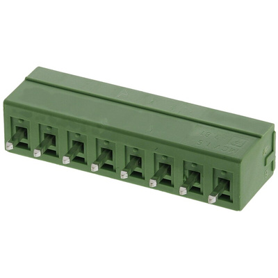 Phoenix Contact 3.81mm Pitch 8 Way Pluggable Terminal Block, Header, Through Hole, Solder Termination