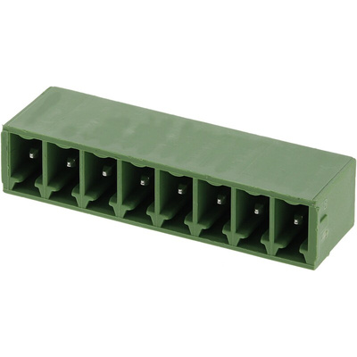 Phoenix Contact 3.81mm Pitch 8 Way Pluggable Terminal Block, Header, Through Hole, Solder Termination
