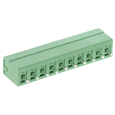 Phoenix Contact 3.81mm Pitch 10 Way Pluggable Terminal Block, Header, Through Hole, Solder Termination