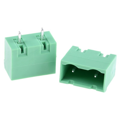 Phoenix Contact 7.62mm Pitch 2 Way Pluggable Terminal Block, Header, Through Hole, Solder Termination