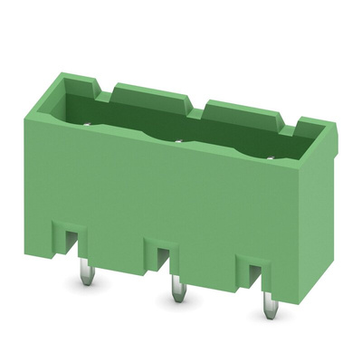 Phoenix Contact 7.62mm Pitch 3 Way Pluggable Terminal Block, Header, Through Hole, Solder Termination