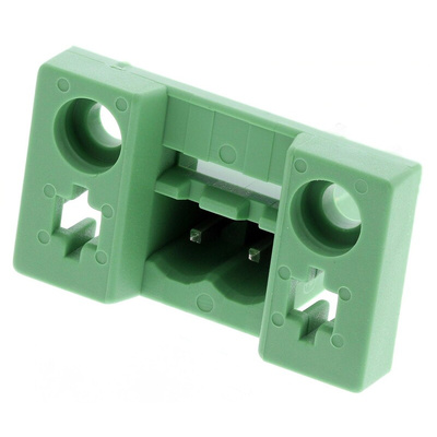 Phoenix Contact 5.08mm Pitch 2 Way Pluggable Terminal Block, Feed Through Header, Panel Mount, Solder/Slip on