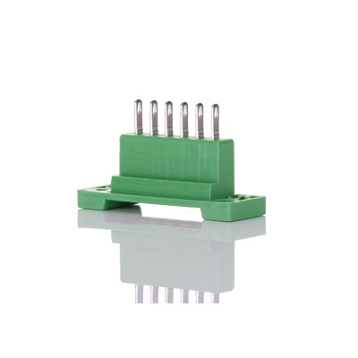 Phoenix Contact 5.08mm Pitch 6 Way Pluggable Terminal Block, Feed Through Header, Panel Mount, Solder/Slip on