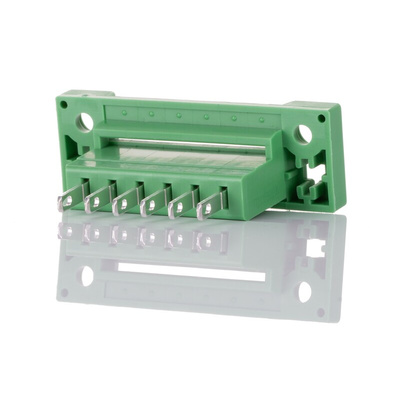 Phoenix Contact 5.08mm Pitch 6 Way Pluggable Terminal Block, Feed Through Header, Panel Mount, Solder/Slip on