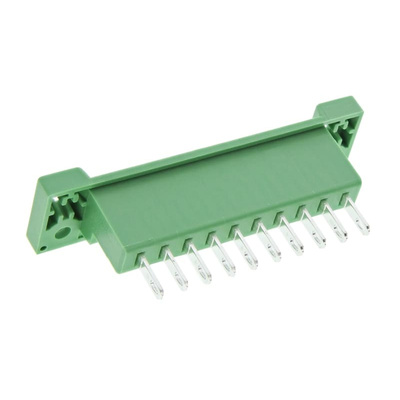 Phoenix Contact 5.08mm Pitch 10 Way Pluggable Terminal Block, Feed Through Header, Panel Mount, Solder/Slip on