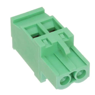RS PRO 5mm Pitch 2 Way Pluggable Terminal Block, Plug, Free Hanging (In Line)