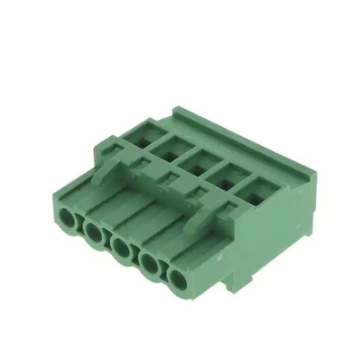 RS PRO 5.08mm Pitch 5 Way Pluggable Terminal Block, Plug, Free Hanging (In Line)