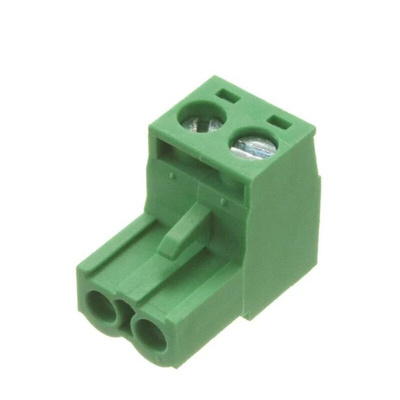 RS PRO 5.08mm Pitch 2 Way Pluggable Terminal Block, Plug, Free Hanging (In Line)