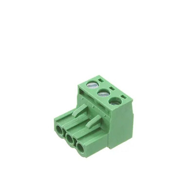 RS PRO 5.08mm Pitch 3 Way Pluggable Terminal Block, Plug, Free Hanging (In Line)