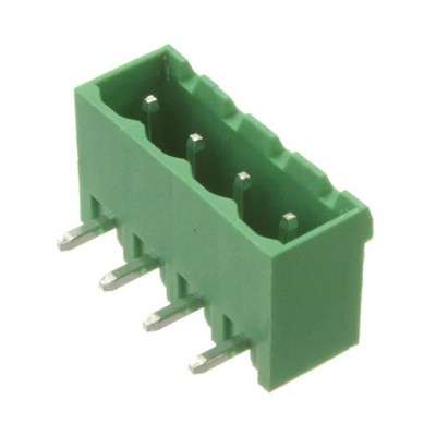 RS PRO 5mm Pitch 4 Way Pluggable Terminal Block, Header, Through Hole