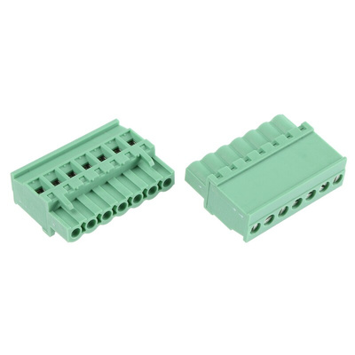 Phoenix Contact 5.08mm Pitch 7 Way Pluggable Terminal Block, Plug, Cable Mount, Screw Termination