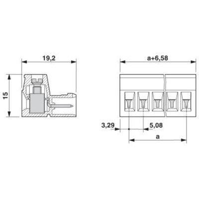 Phoenix Contact 5.08mm Pitch 2 Way Pluggable Terminal Block, Inverted Plug, Cable Mount, Screw Termination