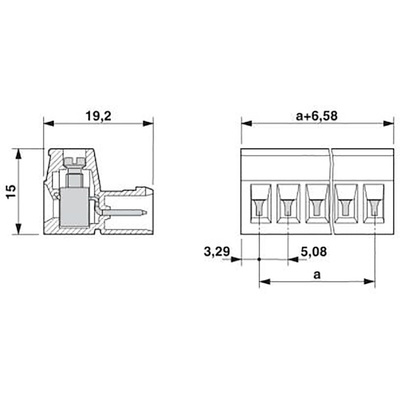 Phoenix Contact 5.08mm Pitch 6 Way Pluggable Terminal Block, Inverted Plug, Cable Mount, Screw Termination