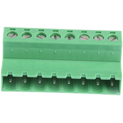 Phoenix Contact 5.08mm Pitch 8 Way Pluggable Terminal Block, Inverted Plug, Cable Mount, Screw Termination